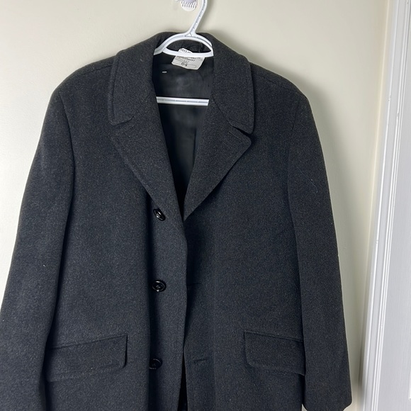Vintage Kingsway Simpson Sears Boyfriend Wool Trench Slouch Coat Size Large - Picture 4 of 13